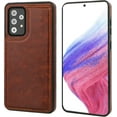 thumbnail image 2 of Compatible with Samsung Galaxy A52 Wallet Case with Card Holder, PU Leather Kickstand Card Slots Case, Double Magnetic Clasp and Durable Shockproof Cover 5G 6.5 Inch(Brown), 2 of 12