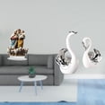 thumbnail image 2 of Letrero de mesa,Decoración de escritorio acrílica Rincón festivo Decoración del hogar,estatua de cisne,Figuras de cisne de cerámica modernas,Escultura de animales Decoración centro de mesa, 2 of 8