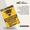 thumbnail image 3 of Metal Mountain Lion Warning Sign Hunting Cabin Lake House Beware Caution Rustic Home Wall Decor, 3 of 8