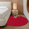thumbnail image 2 of Solid Color 7FT Round Area Rugs for Living Room Red Ultra-Thin Non-Slip Round Rugs Machine Washable Low Pile Circle Carpet for Bedroom Kitchen Nursery, 2 of 9