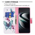 thumbnail image 3 of Galaxy S21 FE Case Cute Embossed Pattern Premium Leather Wallet Cover Flip Stand Credit Card Slots Pocket Holder Magnetic Closure Folio Case for Samsung Galaxy S21 FE, Peach Blossom Butterfly, 3 of 8