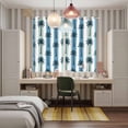 thumbnail image 6 of Curtains 84 Inches Long 2 Panels, Palm Tree Striped Grommets Window Treatment Curtain, Summer Tropical Plant Blue Green Lines Thermal Curtains Drapes for Living Room/Bathroom, 6 of 9