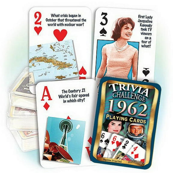 Partypro PC1962 1962 Trivia Playing Cards