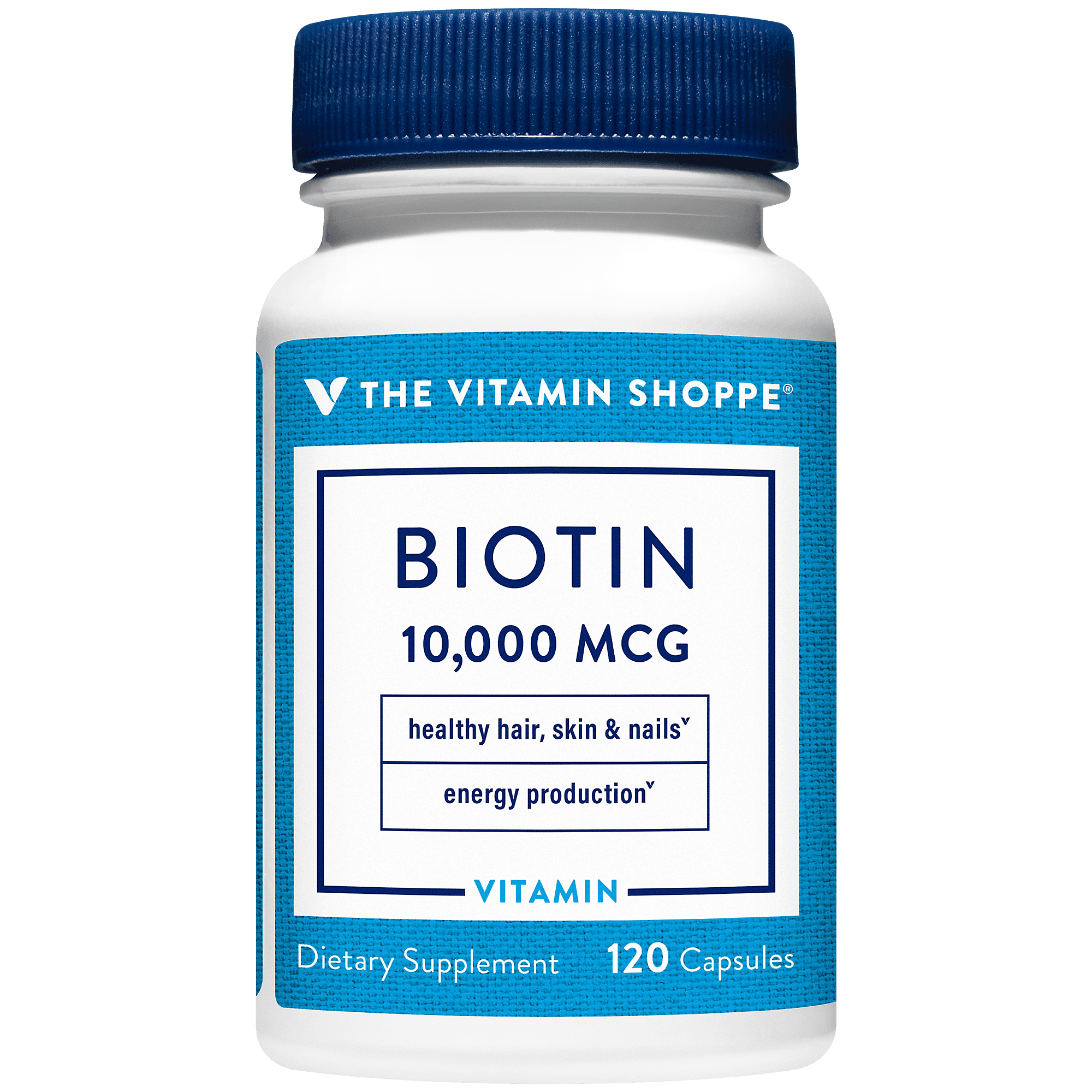 The Vitamin Shoppe Biotin 1,000MCG, Nutrient Metabolism Support for Healthy  Vibrant Hair, Healthy Skin & Strong Nails, Energy Production (120 Capsules)  
