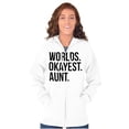 thumbnail image 3 of Worlds Okayest Aunt Niece Nephew Cute Zip Hoodie Sweatshirt Women Brisco Brands X, 3 of 5