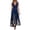 Dark Blue, variant on Arlun Summer Wedding Guest Dresses for Women 2026 Elegant Deep V-Neck High Waisted Sleeveless Maxi Dress Loose Lightweight Flowy Floral Printed Pleated Vacation Sundress Dark Blue L