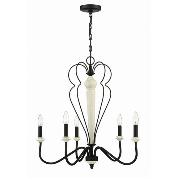 52525-CWESP Craftmade Lighting Anna - Five Light Chandelier -Traditional Installation