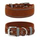 thumbnail image 1 of Collar reflexivo ajustable durable del animal doméstico del collar de perro grande del diamante artificial del cuero brillante del terciopelo, 1 of 5
