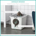 thumbnail image 6 of Enclosed Cat Litter Box with Top Entry&Front Door, Includes Scoop for Easy Cleaning, Odor-Free, White Design, 6 of 11