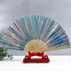 thumbnail image 4 of 10 Inch Folding Fan Bright Color Hand Rave Fan Festival Renaissance Party Bamboo Party Decorative, 4 of 5