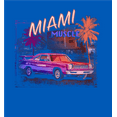 thumbnail image 2 of Car Fanatic Miami Muscle Long Sleeve Adult Hooded Sweatshirt-XL-Blue, 2 of 3