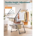 thumbnail image 2 of Sakugi Clothes Drying Rack, 2-Tier Foldable Laundry Drying Rack for Clothing with 32 Rods, Rustproof, Freestanding, for Indoor & Outdoor, 55" x 22.8" x 36.5", Gray, 2 of 9
