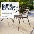 thumbnail image 6 of Flash Furniture Bronze Metal Restaurant Stack Chair with Metal Slats, 6 of 13