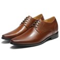 thumbnail image 5 of CMR CHAMARIPA Brown Cowhide Leather Mens Elevator Dress Shoes - Classic Men's Oxford Shoes 3.15 Inches / 8 CM, 5 of 9