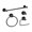 Flat Black, variant on Sure-Loc LG-SET-PH1 26 Lugano 4 Piece Bathroom Package - Chrome