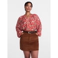 thumbnail image 2 of Scenario Women's Top with Poet Sleeves, Sizes XS-XXXL, 2 of 7