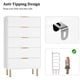 thumbnail image 5 of Yeshouse Cómoda acallada para el dormitorio, cómoda de 5 cajones con amplios cajones, pecho de madera de cajones, modernos armarios de almacenamiento para la sala de estar, armario, pasillo, entrada, 5 of 7