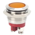 thumbnail image 1 of Indicador LED de 0,6 pulgadas Luz de señal brillante Base ignífuga IP66 impermeable Universal (amarillo), 1 of 10