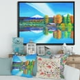 thumbnail image 2 of Designart 'Reflection Of Mountain and Sky On The Lake Water' Nautical & Coastal Framed Canvas Wall Art Print, 2 of 5