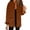 Brown, variant on HAiming Women's Long Sleeve Jacket Trendy Lapel Button down Shirt Coat Fall Winter Casual Loose Outerwear with Pockets