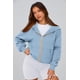 thumbnail image 3 of Sudadera PRETTYGARDEN con capucha y cremallera, forro polar, azul cielo, S, 3 of 8