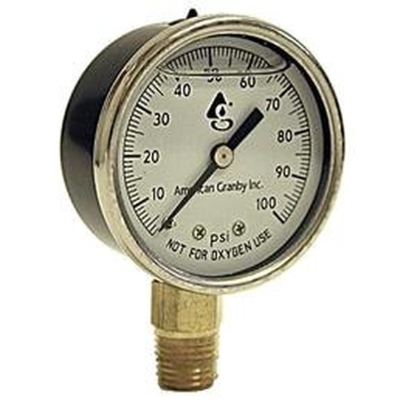 Bomba de pozo de agua, medidor de presión de montaje inferior lateral lleno de líquido, 0 a 100 PSI, 1/4 "MNPT