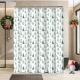thumbnail image 6 of Christmas Shower Curtain, Green Christmas Tree Shower Curtains for Bathroom Decor, White Green Winter Holiday Shower Curtain, Merry Christmas Xmas Pine Fabric Cloth Bath Curtain, 72 x 72 Inch, 6 of 6