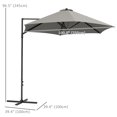 thumbnail image 3 of Outsunny Parasol de Patio Offset 8,5 Pi Rotation 360° Cantilever Parasol, 3 of 10