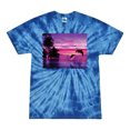 thumbnail image 1 of Wild Bobby, Majestic Dolphins Jumping During Sunset, Animal Lover, Tie-Dye Tees, Spiral Royal, Small, 1 of 3