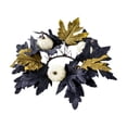 thumbnail image 3 of Corona decorativa de Halloween BLESIY con hojas de arce y calabazas 25 cm, 3 of 8