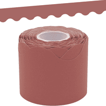 Deep Rose Scalloped Rolled Border Trim
