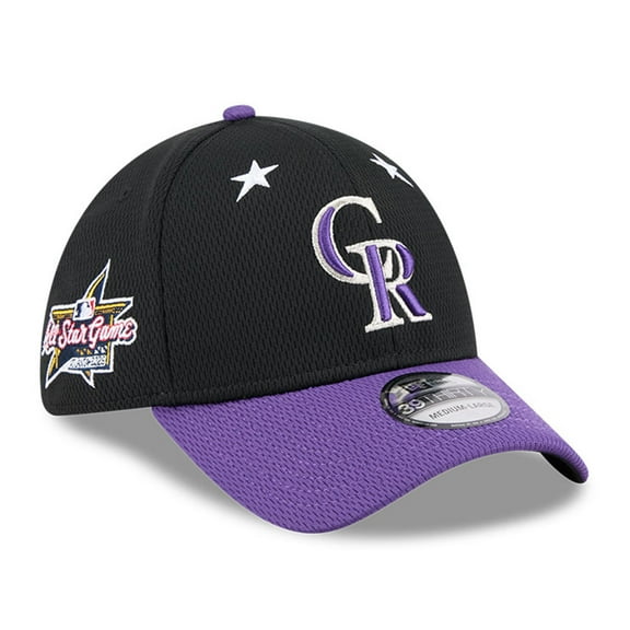 Men's New Era Black/Purple  Colorado Rockies 2025 MLB All-Star Game 39THIRTY Flex Hat