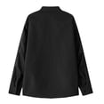 thumbnail image 3 of Mens Camisas de Manga Larga Casual Color Sólido Turndown Cuello Botón Abajo Bolsillo Camisa Chaqueta, Camisas de Manga Larga para Hombres con Bolsillo, 3 of 5