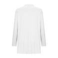 thumbnail image 6 of VSSSJ Women's Long Sleeve Cardigan Casual Open Front Drape Cardigan Lightweight Duster Irregular Hem Cardigans Tops White XL, 6 of 8