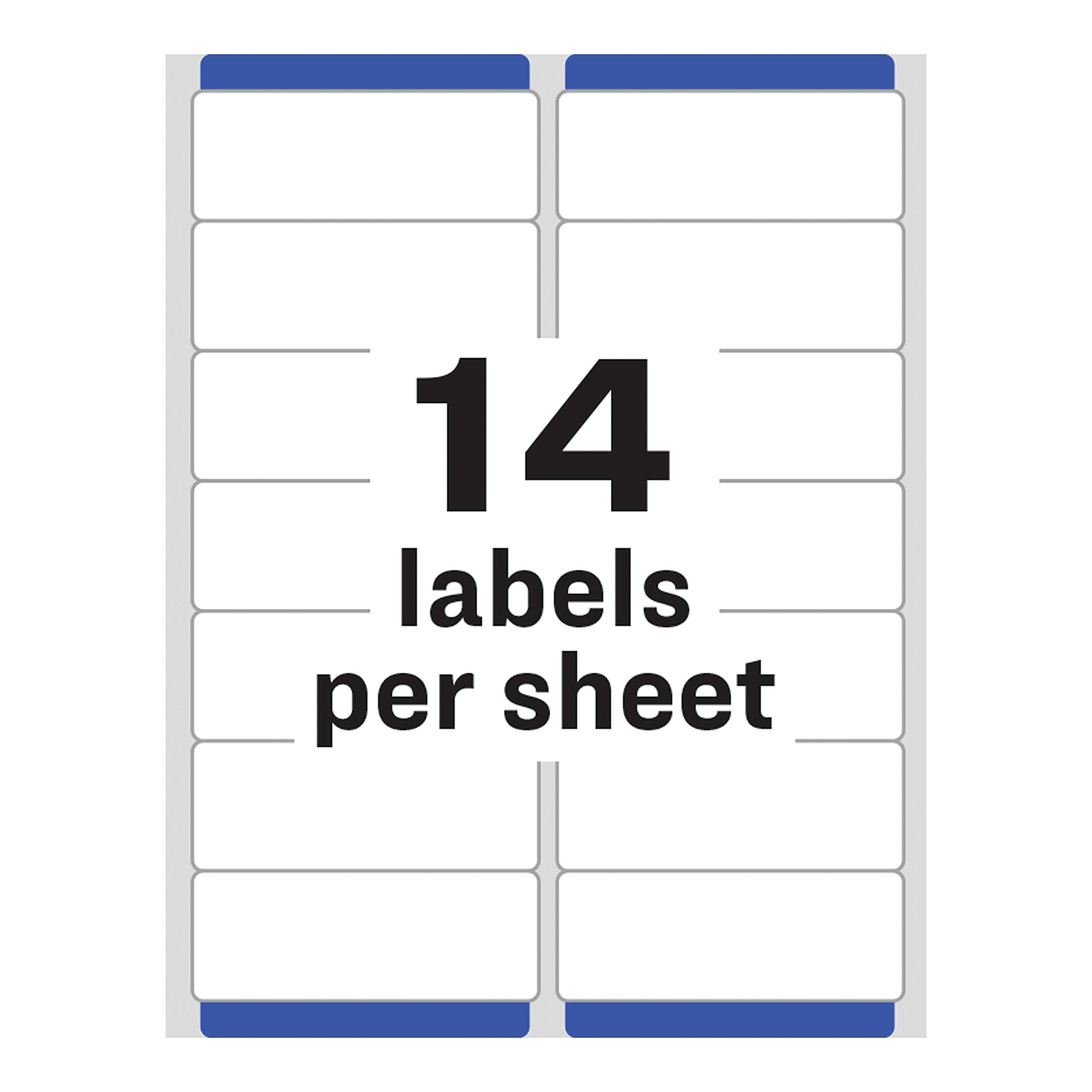Avery Address Labels with Sure Feed for Laser Printers, 1-1/3" x 4", 350 Labels, Permanent Adhesive (5262), White