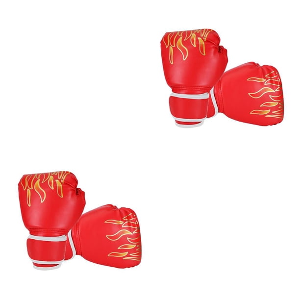 Guantes de boxeo Advancent 1 par para niños entrenamiento algodón Rojo 2piezas