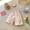 Beige A2, variant on Pretxorve Kids Girls Wide Leg Pants Polka Dots Lace Border Loose Cropped Length Casual Bottoms Sizes 1-9Y