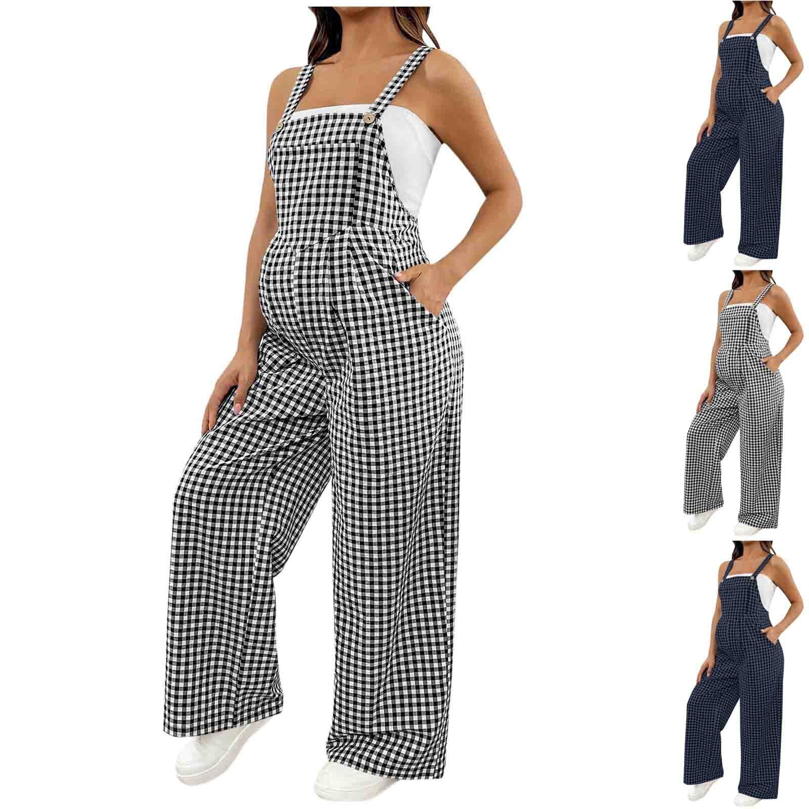 Fashionable Pregnant Women's Sleeveless Jumpsuit Pants Tight Fitting Casual Maternity Pants And Maternity Clothing