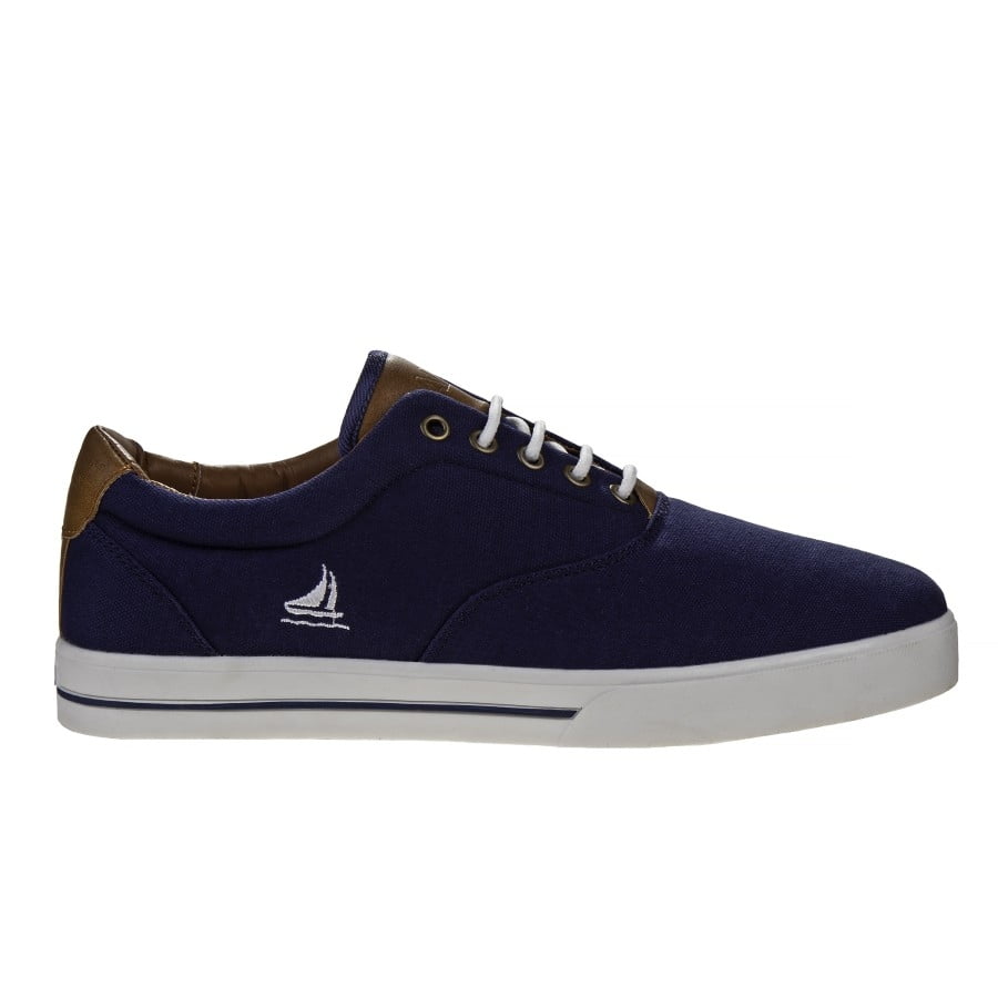 Sail Men'S Canvas Sneakers Featuring Lace Up Vamp, Navy, 8.5