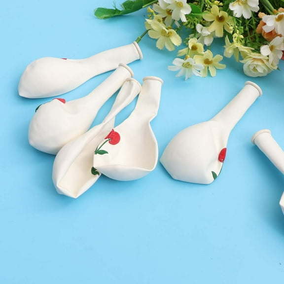 GOOHOCHY 10pcs 12inch Cherry Pattern Latex Balloons Lovely Balloons Home Decor for Party Birthday Festival