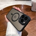 thumbnail image 2 of Matte Magnetic Case for iPhone 14 13 12 Pro Max 14 Plus Compatible with Magsafe, with Camera Lens Protector,Shockproof  Luxury Slim Cover (Black,for iPhone 11), 2 of 7