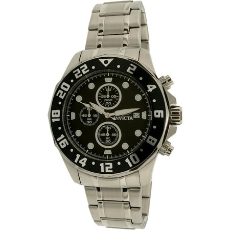 Invicta Men's Silver Specialty Quartz Watch with Black Dial