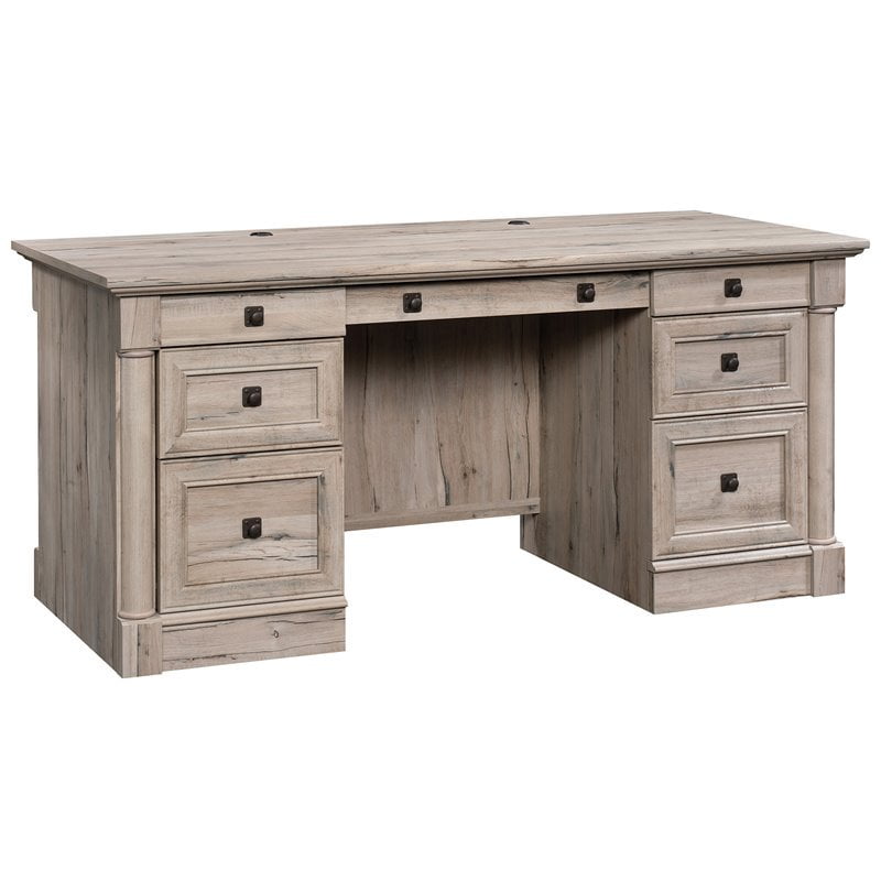 Sauder Palladia Executive Desk, Split Oak Finish