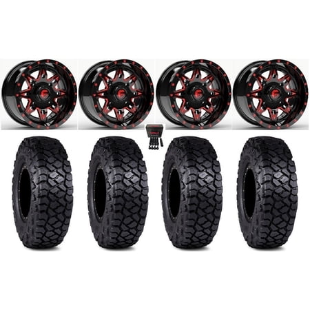 Fuel Lethal 15 Wheels Red 35 Intersect Tires Polaris RZR XP 1000 / PRO XP / Ranger XP 900/1000