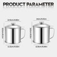 thumbnail image 3 of 1 Pc Stainless Steel Oil Storage Can, 54 fl oz Fine Mesh Strainer, Grease Container with Filter Screen, Kitchen Cooking Oil Keeper, Filtering Grease Strainer Pot with Lid for Home Kitchen, 3 of 7