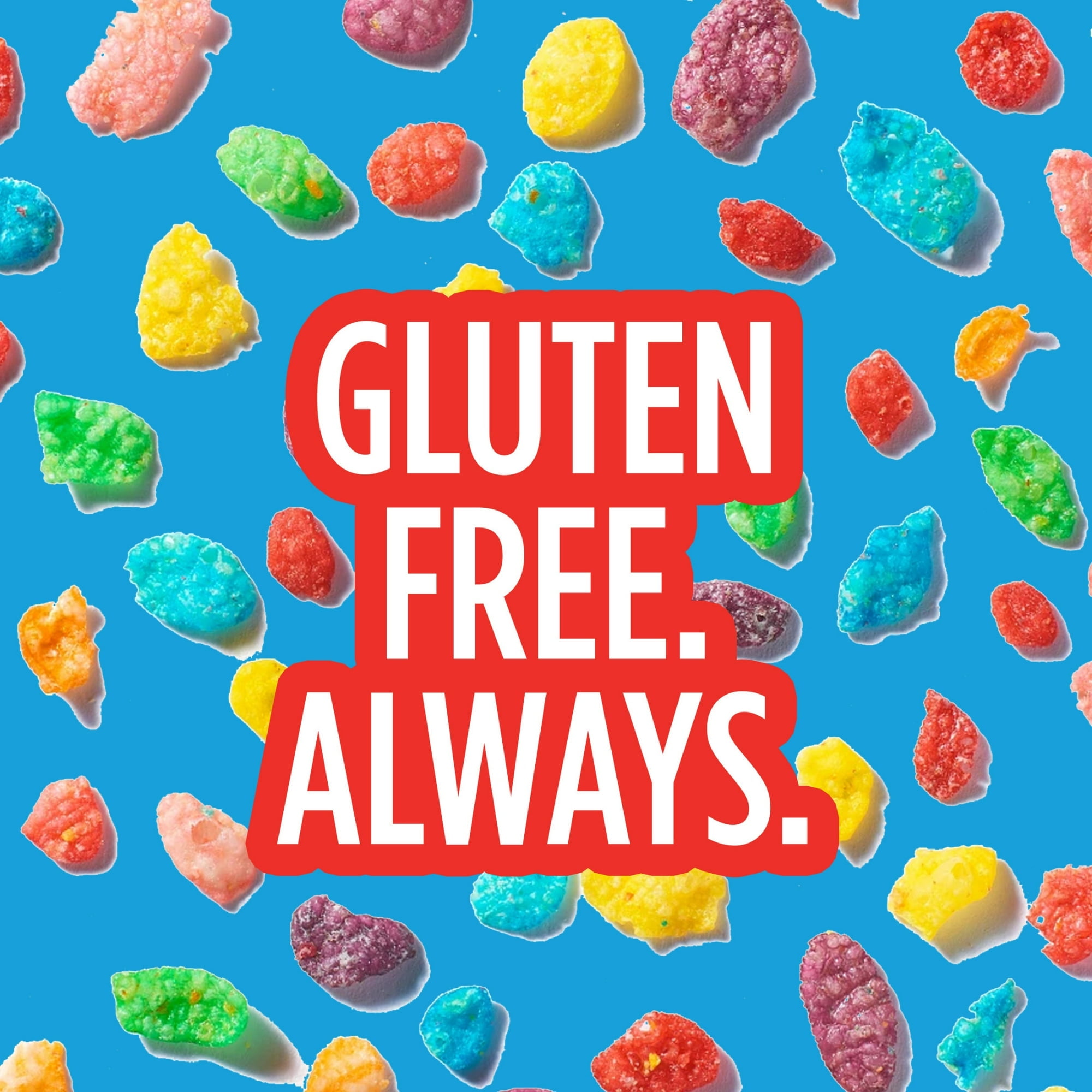 Post Fruity PEBBLES Cereal, Gluten-Free, 10 Vitamins/Minerals, Sweetened Rice Cereal, 11 oz pack of 4