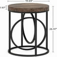 thumbnail image 2 of Tall Round Gold Side Table with White Marble Top - O-Shaped Metal Frame, 19.7” D x 25.8” H, Multi-Functional Accent Table for Living Room/Bedroom, 2 of 6