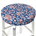 thumbnail image 3 of Fotbe Rose Flowers Stool Covers Round,Waterproof Round Bar Stool Covers Bar Chair Covers Washable Stool Cushion Slipcover for 12-14 Inch Chair-13 inch, 3 of 7