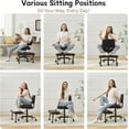 thumbnail image 5 of Criss Cross Office Chair-ADHD Chair with Adjustable Footstool, 360° Swivel Meditation Chair Flexible Design for Home, Fabric Ergonomic Cross Legged Desk Chair Greycloth, 5 of 8