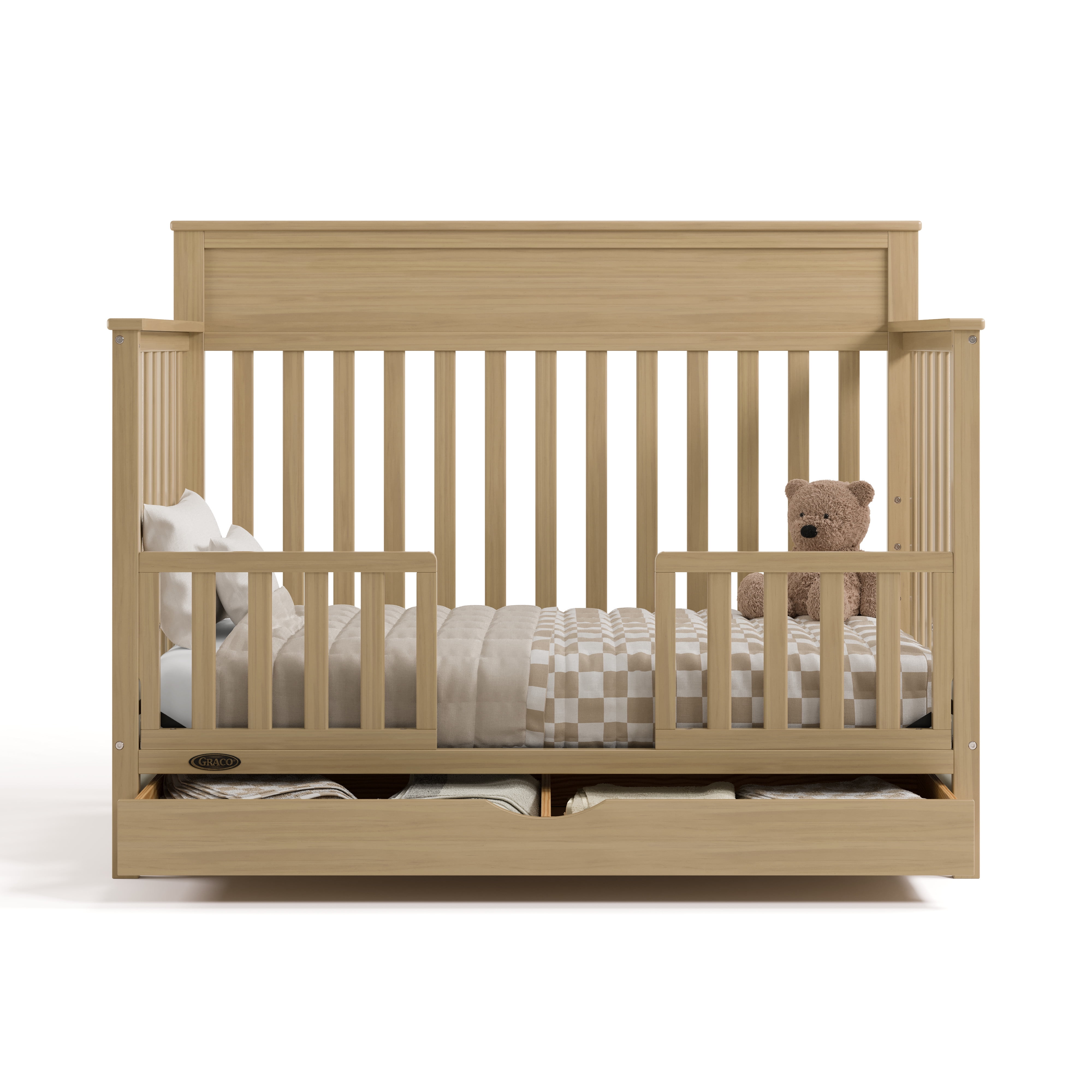 Graco Shiloh Convertible Baby Crib with Drawer, Driftwood